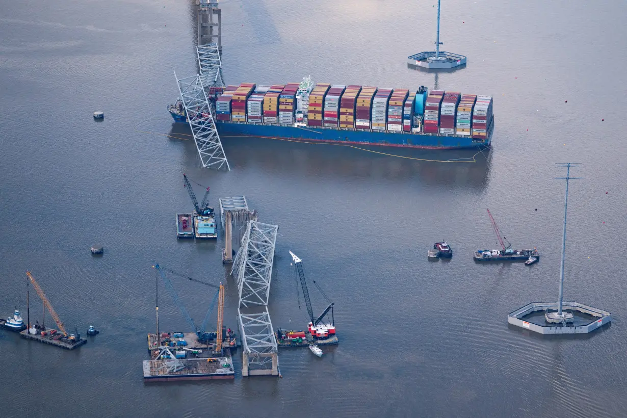 LA Post: Stranded ships exit Baltimore port via temporary channel