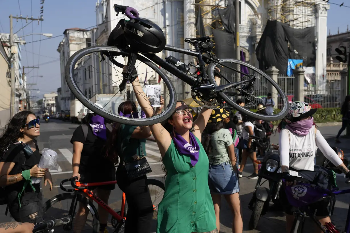 Facing historic shifts, Latin American women bathe streets in purple on International Women's Day