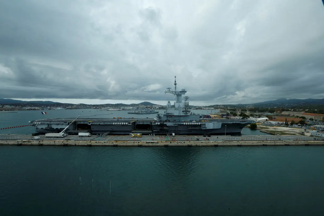 FILE PHOTO: French President Macron talks about France's defence strategy, in Toulon