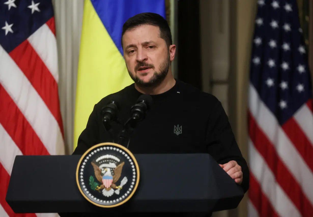 U.S. President Joe Biden and Ukraine's President Volodymyr Zelenskiy hold joint press conference, in Washington