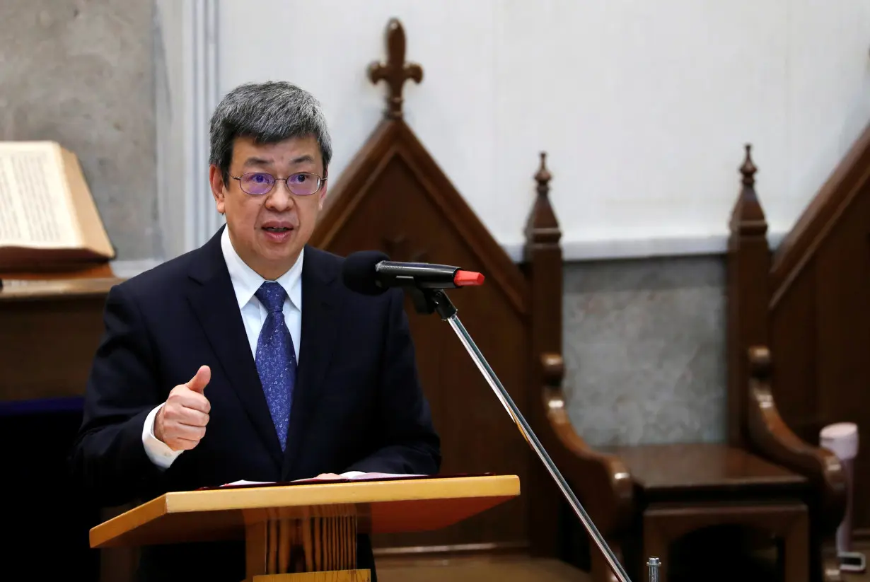 Taiwanese Vice President Chen Chien-jen attends an event to campaign for Taiwan to be recognised as a participant in the United Nations and World Health Organization, in Taipei