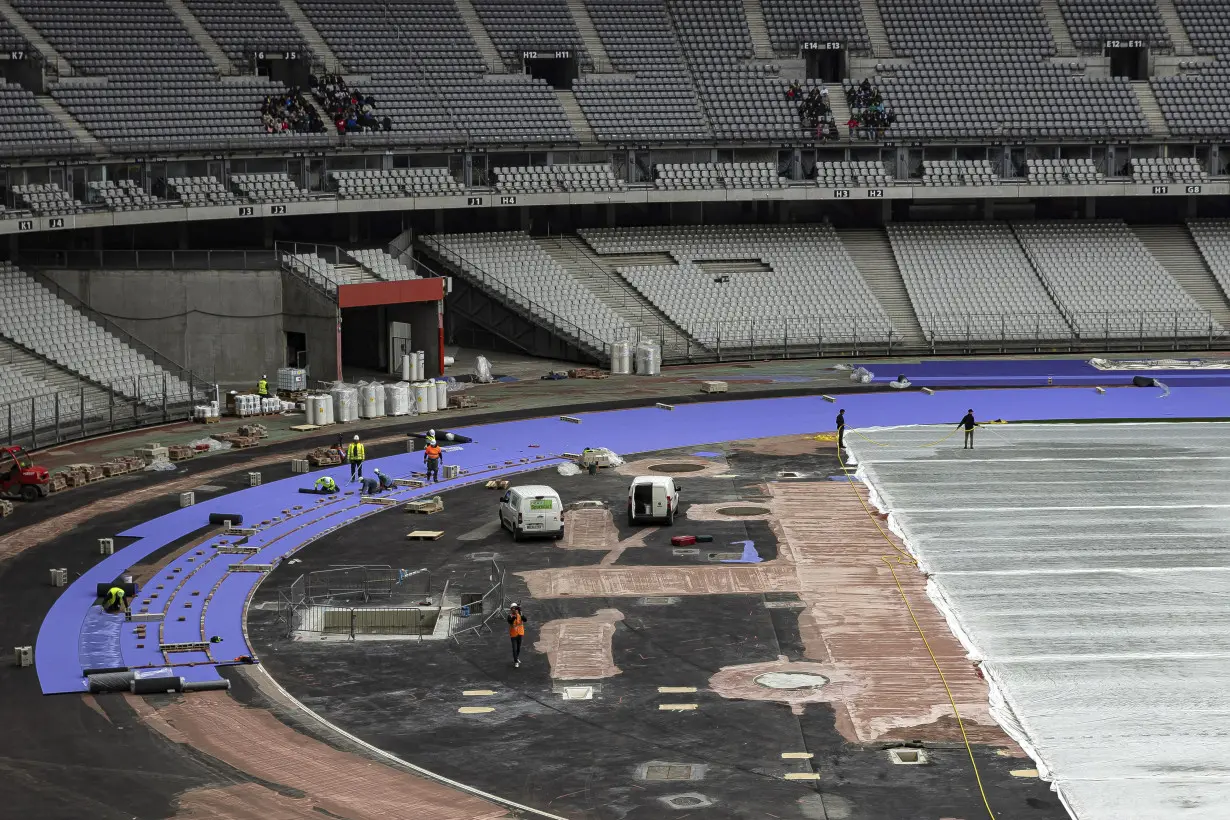 Seeing purple: Fans get a new track color and maybe record-breaking times at Paris Olympics