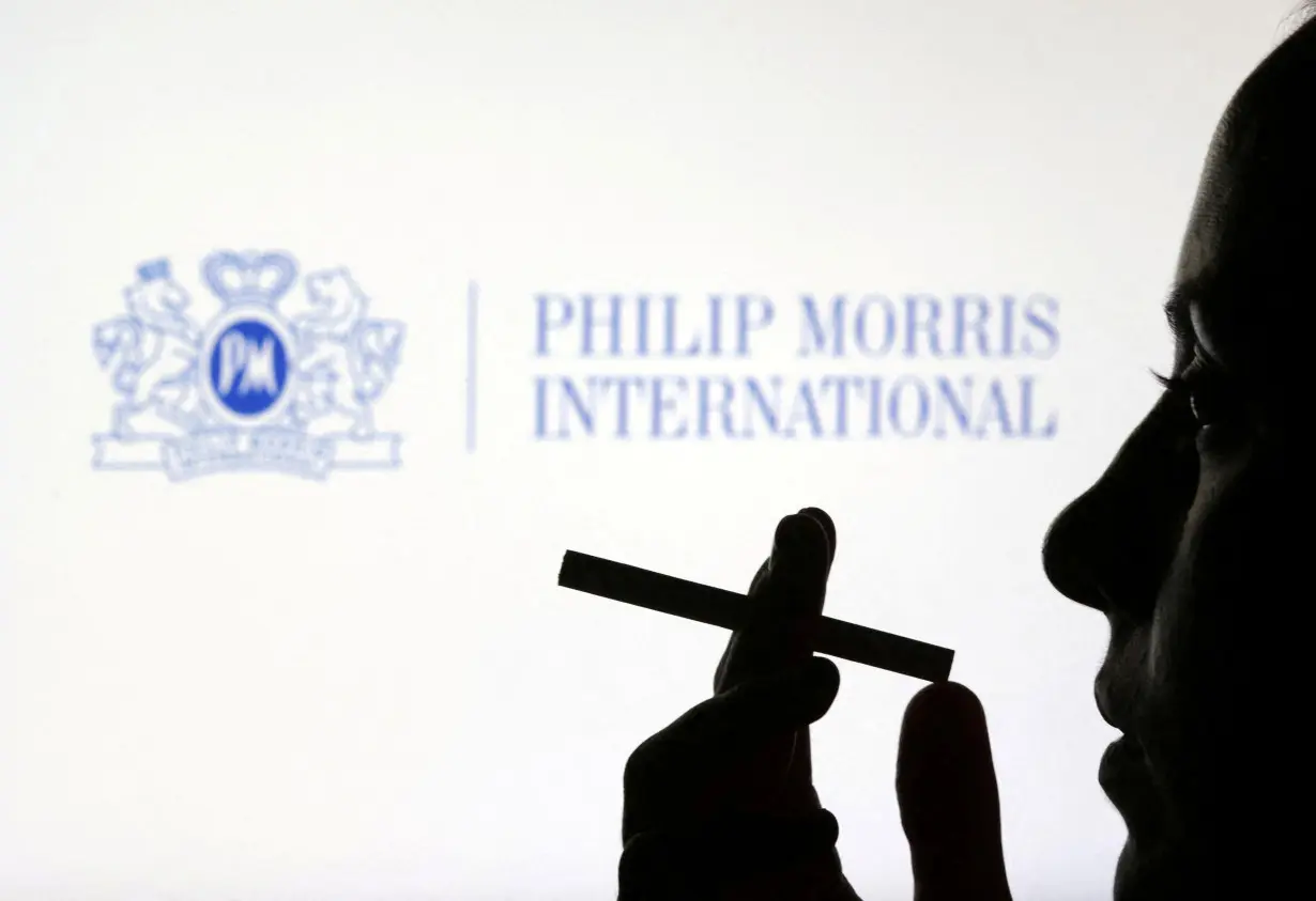 FILE PHOTO: Illustration shows Philip Morris International logo