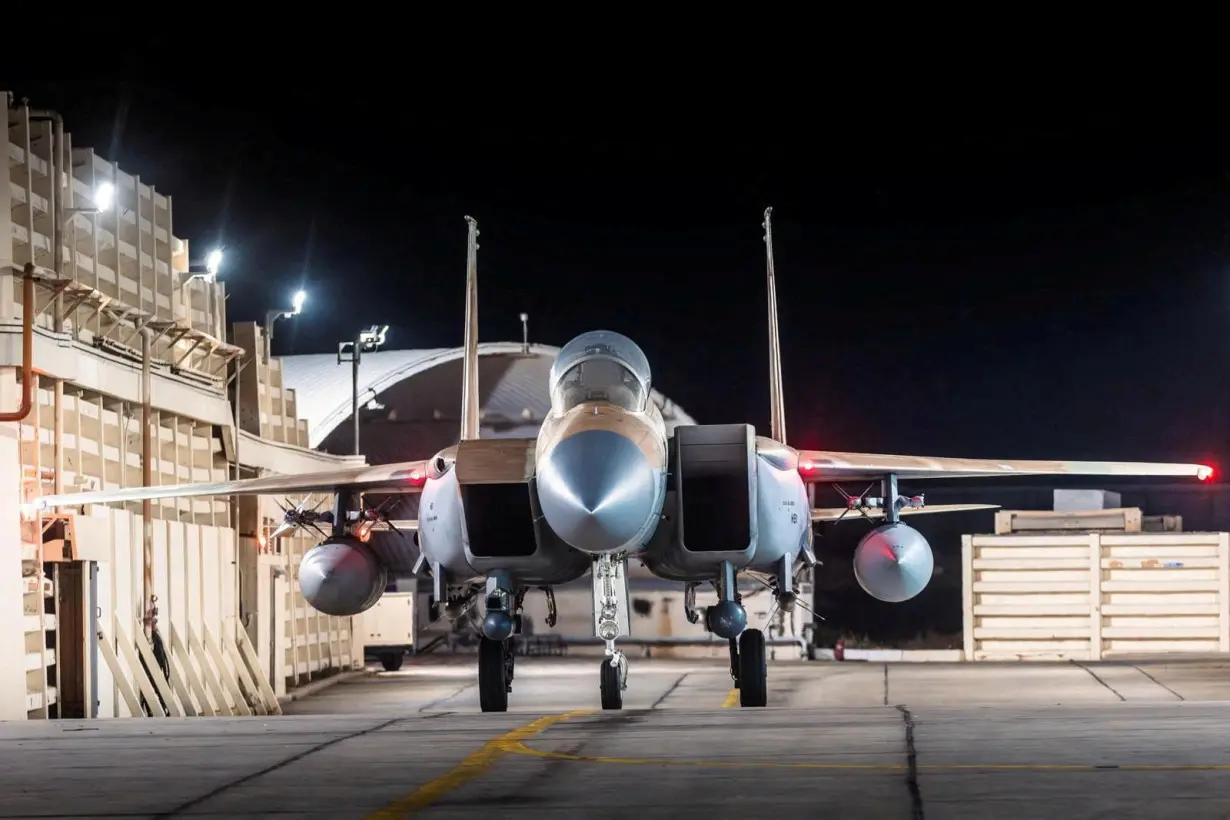 Israeli Air Force F-15 Eagle pictured following interception mission of Iran attack