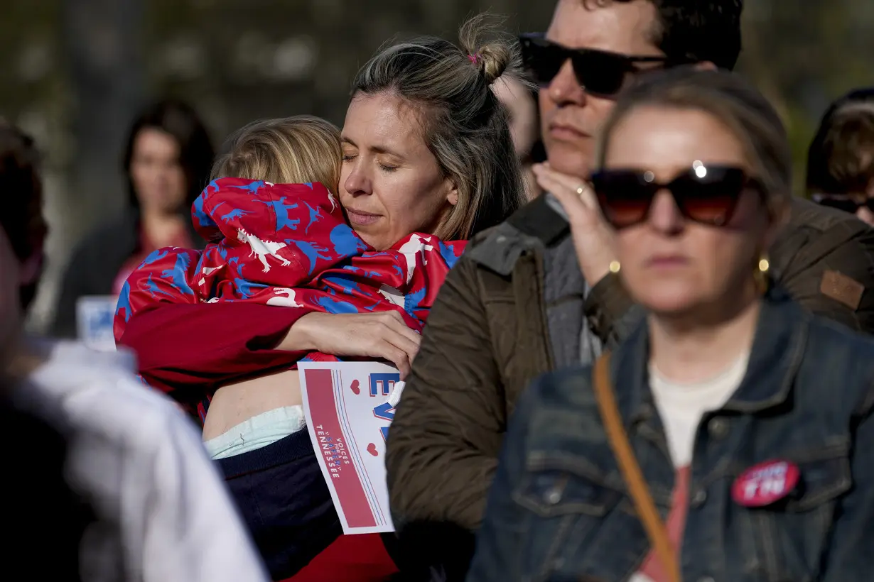 Activists forming human chain in Nashville on Covenant school shooting anniversary