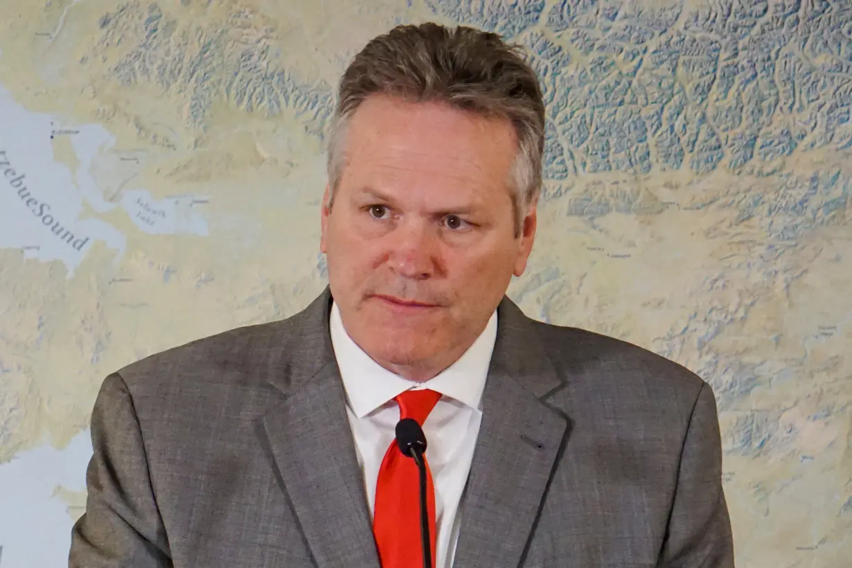 FILE PHOTO: Alaska Governor Mike Dunleavy holds news conference in Anchorage