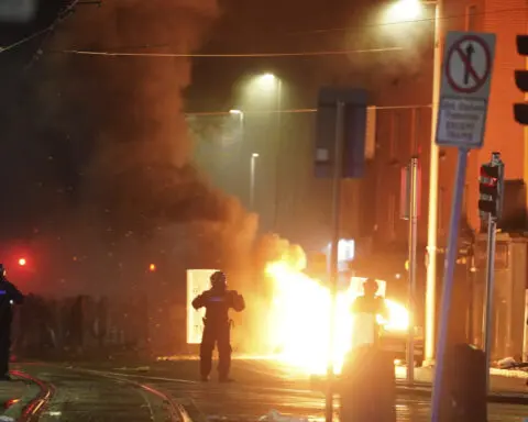 Violent clashes break out in Dublin after knife attack that injured 3 children, one seriously