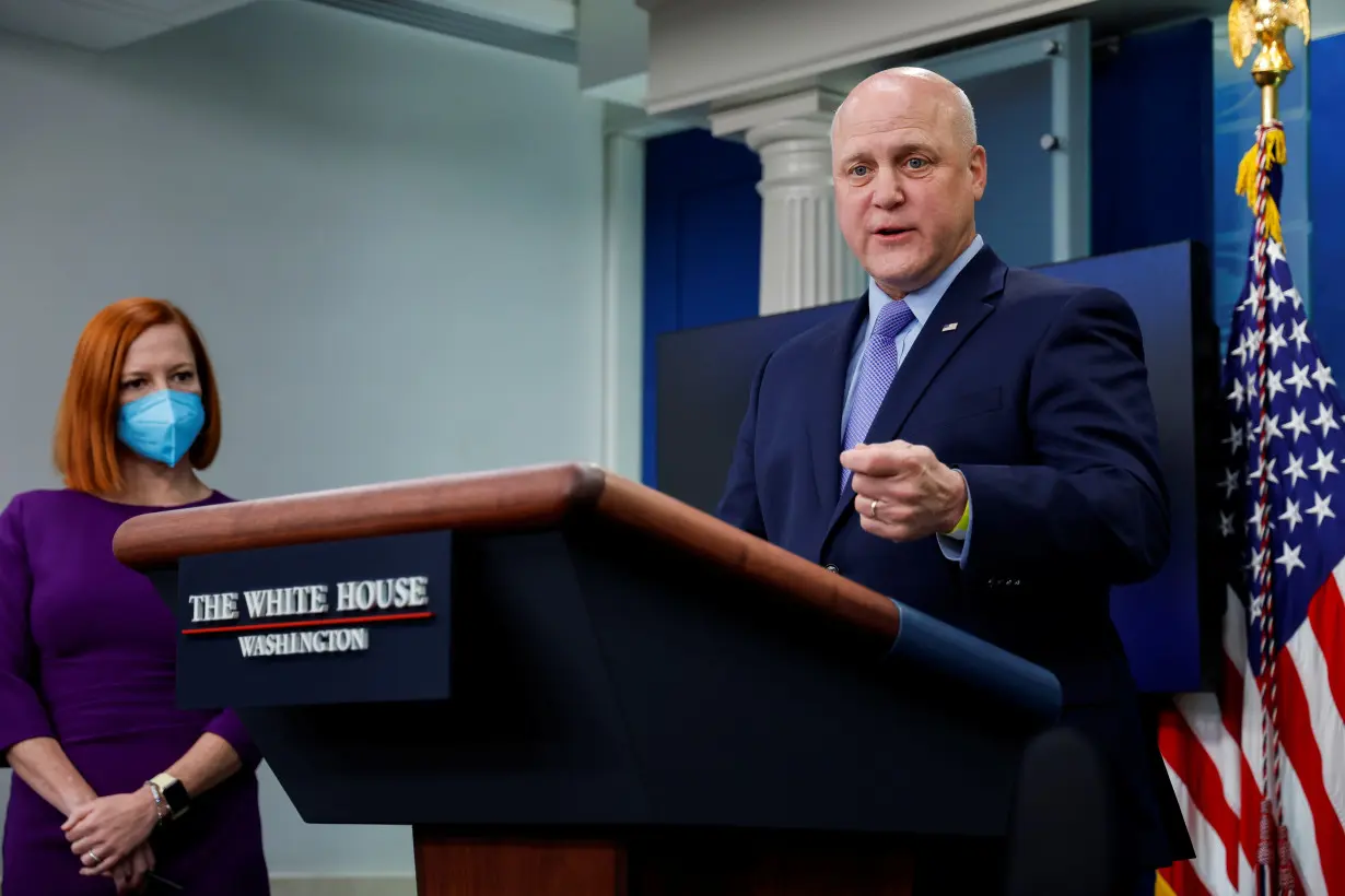 White House Press Secretary Psaki holds the daily press briefing at the White House in Washington