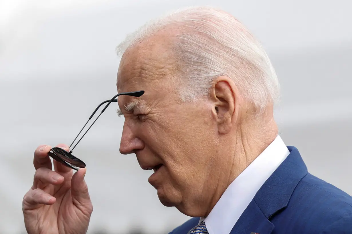 U.S. President Joe Biden departs the White House in Washington