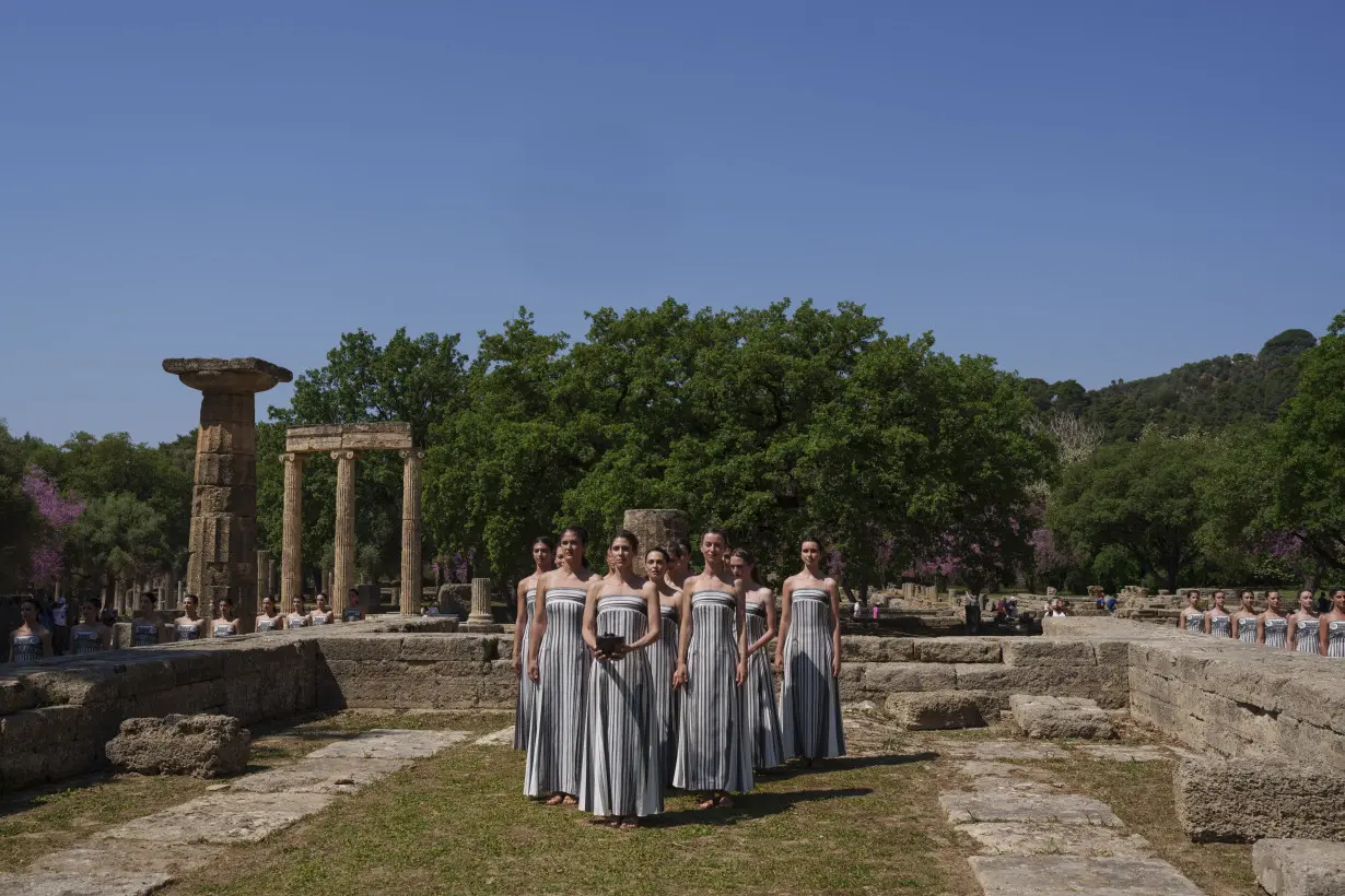 At birthplace of Olympics, performers at flame-lighting ceremony feel a pull of the ancient past