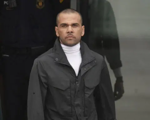 Dani Alves pays bail for release from jail in Spain while waiting appeal of rape conviction