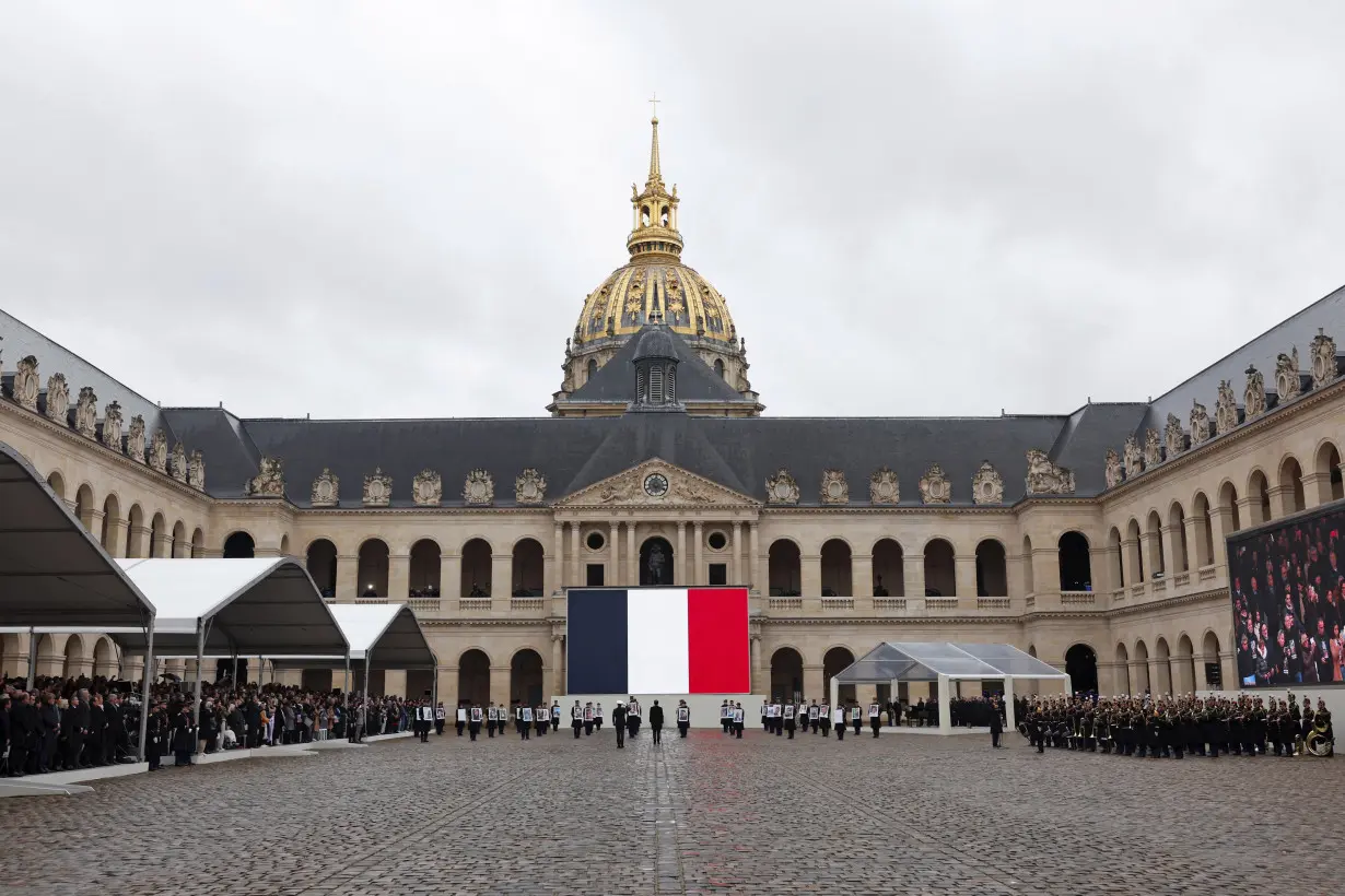 France pays homage to victims of Hamas' Oct. 7 attack in Israel with national ceremony led by Macron