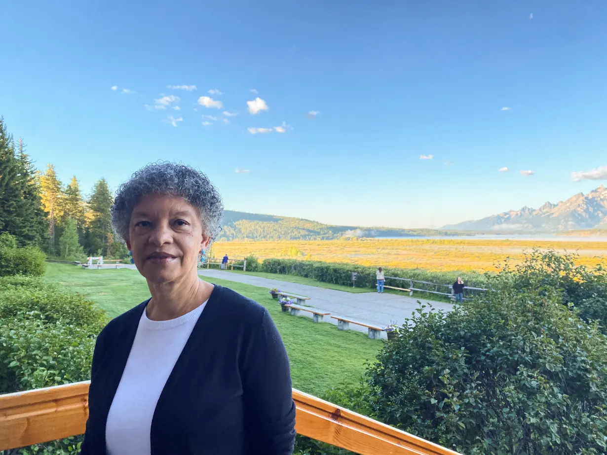 Federal Reserve Bank of Boston President Susan Collins poses for a picture in Jackson Hole, Wyoming