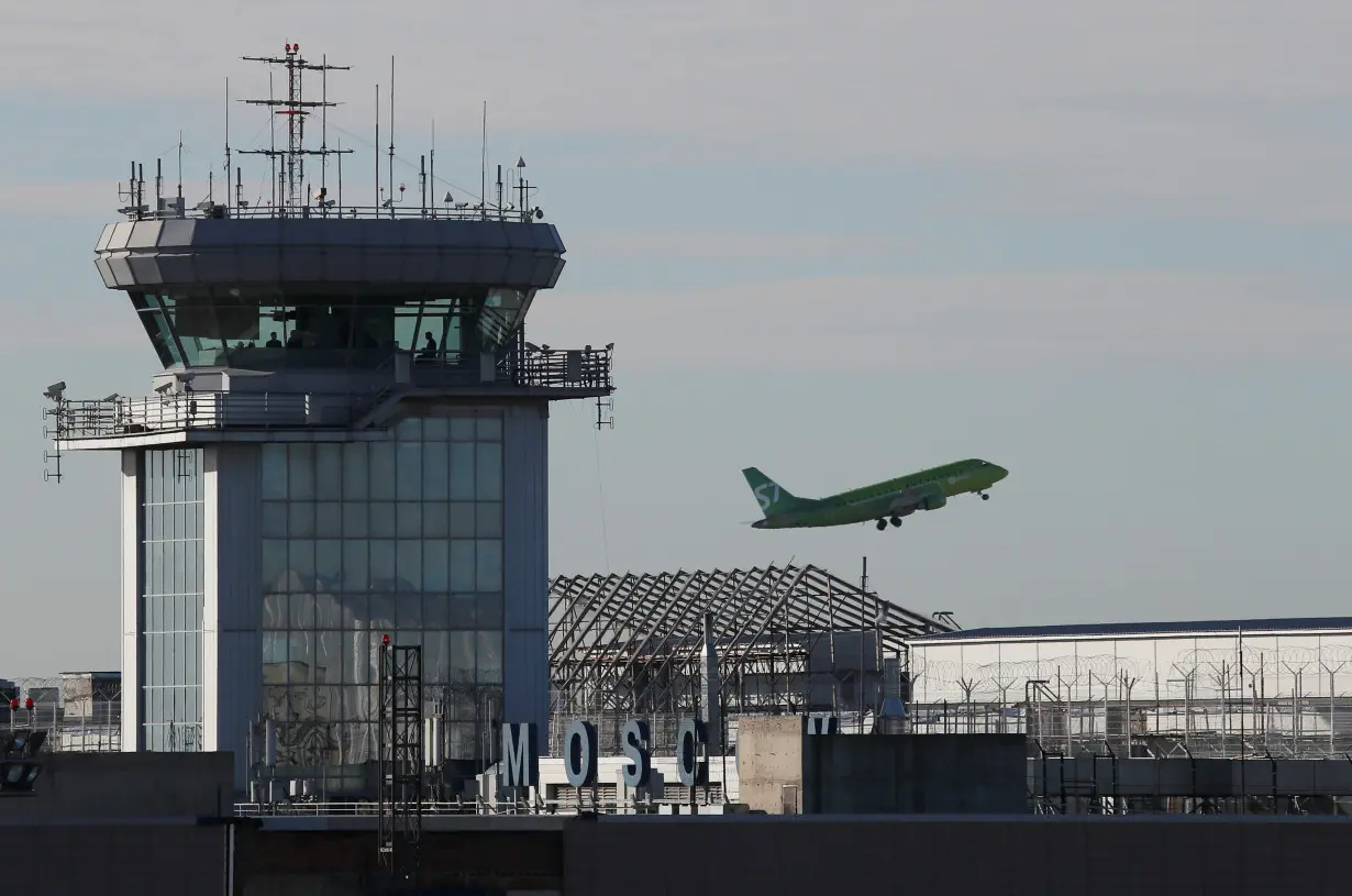 Russia's S7 Airlines aircraft takes off at the Domodedovo Airport outside Moscow