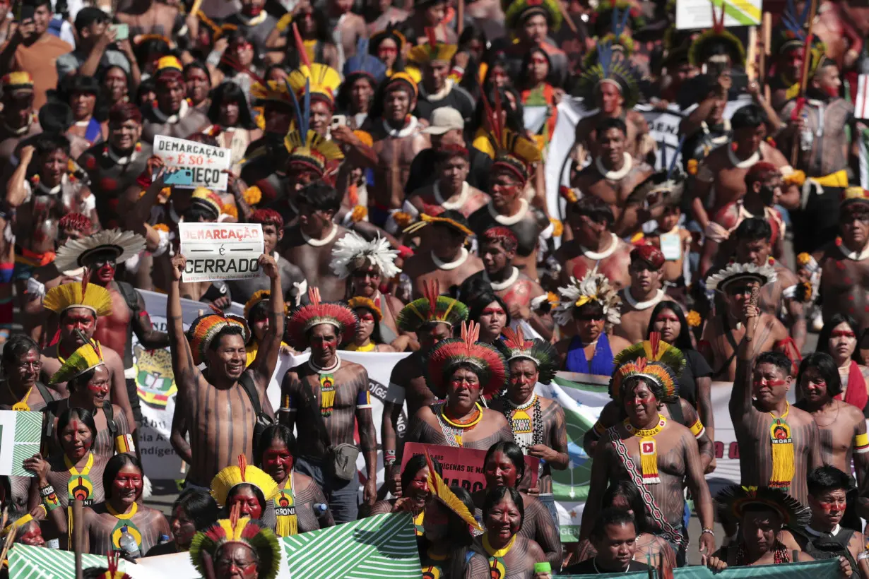 Frustrated with Brazil's Lula, Indigenous peoples march to demand land recognition