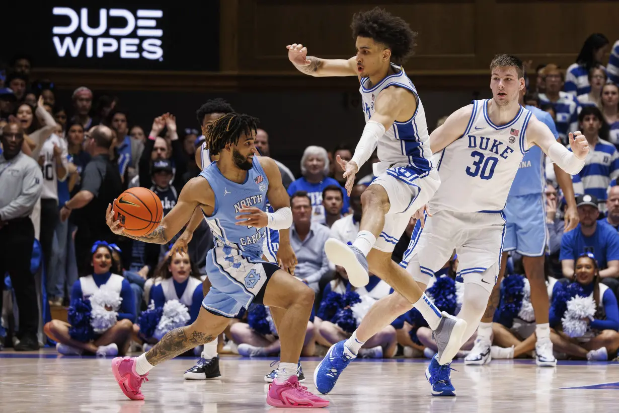 Ryan, No. 7 North Carolina turn back No. 9 Duke 84-79 to claim outright ACC regular-season crown