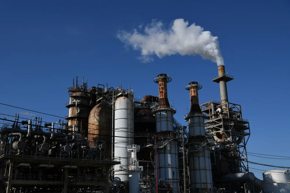 FILE PHOTO: The LyondellBasell refinery, located near the Houston Ship Channel, is seen in Houston