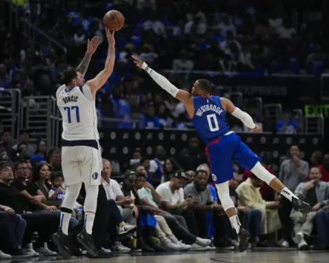 Harden and Zubac lead Leonard-less Clippers to 109-97 win over Doncic and Mavs in playoff opener