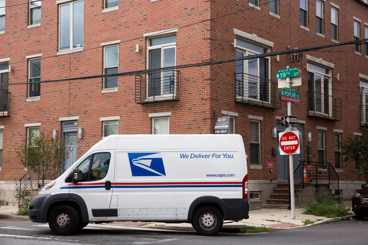 FILE PHOTO: A U.S. Postal Service (USPS) delivery in Philadelphia