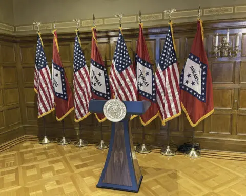 Arkansas lawmakers question governor's staff about purchase of $19,000 lectern cited by audit