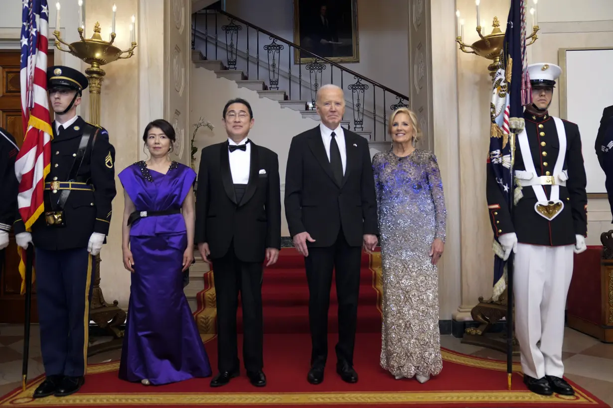 Guests at the state dinner for Japan's prime minister will share the feel of walking over a koi pond