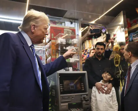 Trump goes from court to campaign at a bodega in his heavily Democratic hometown
