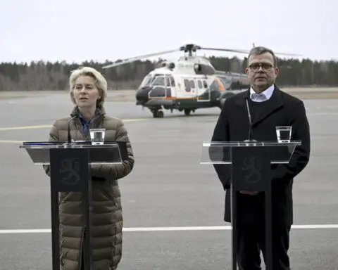 European Union official von der Leyen visits Finland-Russia border to assess security situation