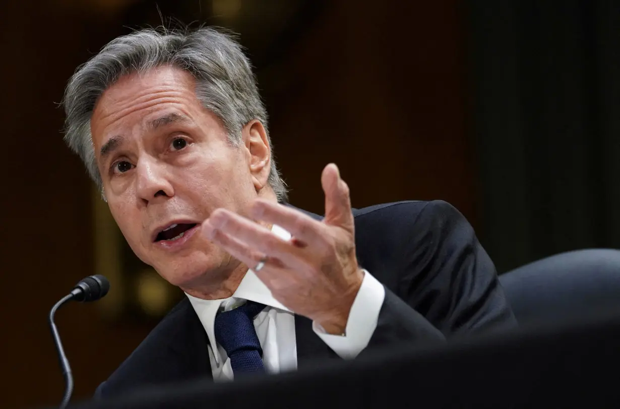 FILE PHOTO: Blinken testifes at a hearing on Capitol Hill in Washington