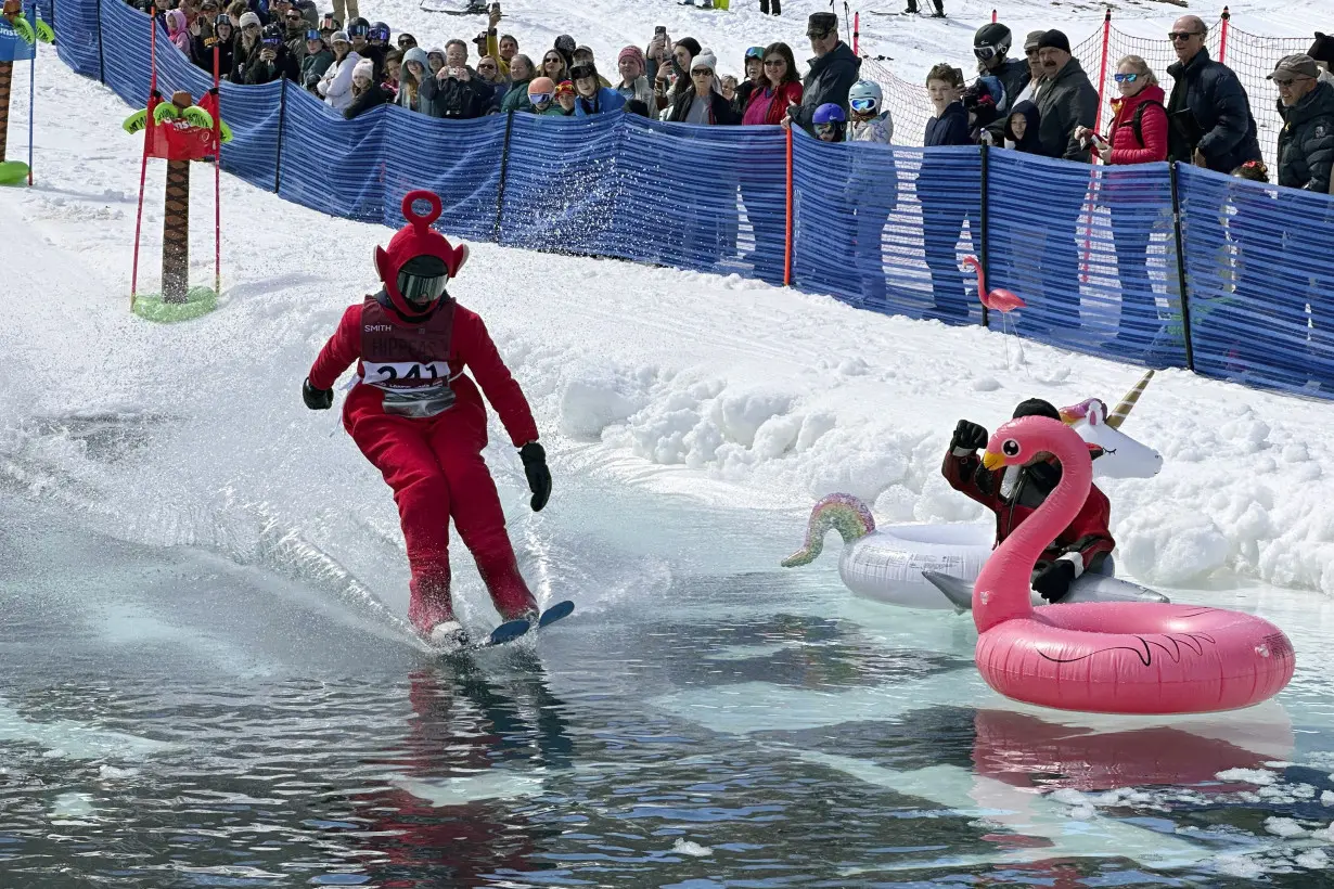 LA Post: Soar, slide, splash? It’s skiers’ choice as spring’s wacky pond skimming tradition returns