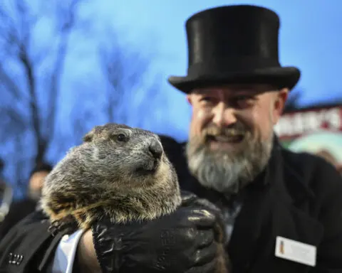 Punxsutawney Phil, the spring-predicting groundhog, and wife Phyliss are parents of 2 babies