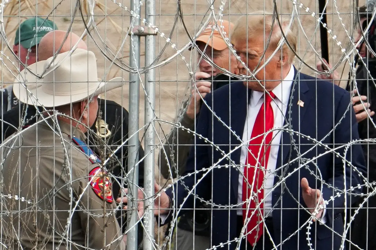 Republican presidential candidate and former U.S. President Trump visits the U.S.-Mexico border at Eagle Pass