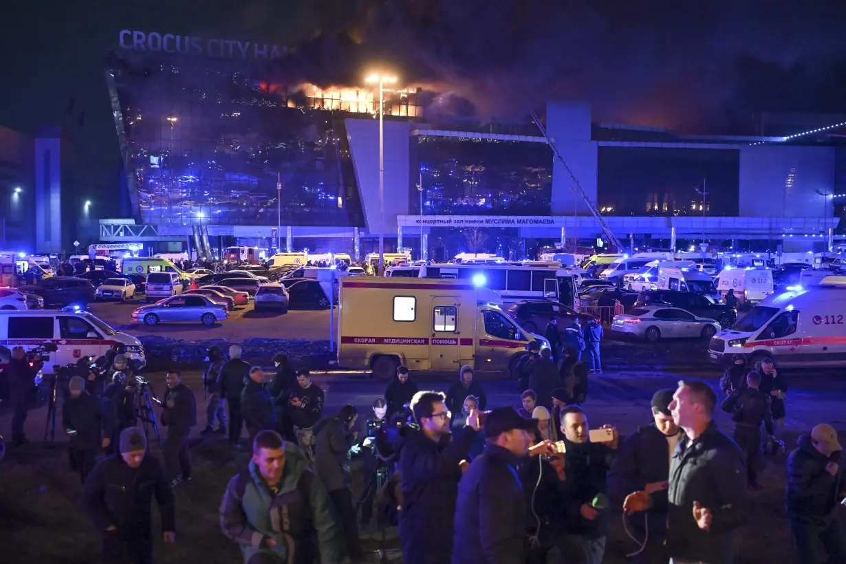 LA Post: Gunmen in combat fatigues open fire at Moscow concert hall, Russian news agencies say