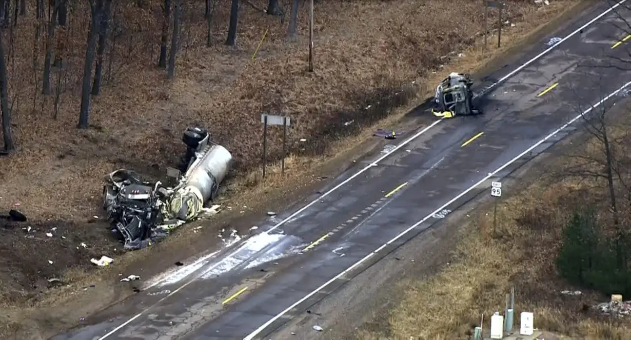 9 killed in western Wisconsin traffic crash involving a semitruck and a van, report says