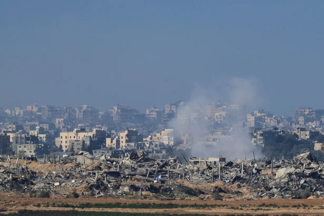 Smoke rises in Gaza, amid the ongoing conflict between Israel and the Palestinian Islamist group Hamas, as seen from southern Israel