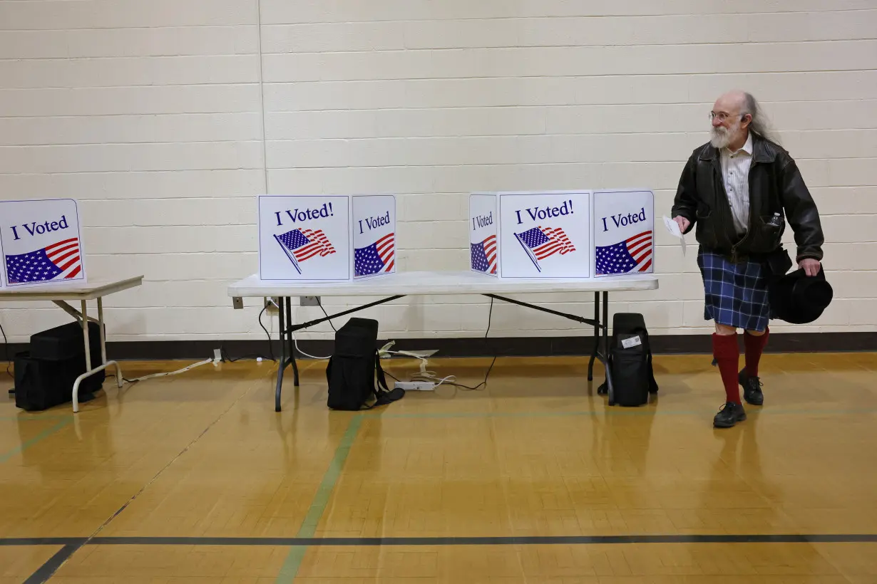 People participate in the Democratic presidential primary election in Columbia, South Carolina, U.S.