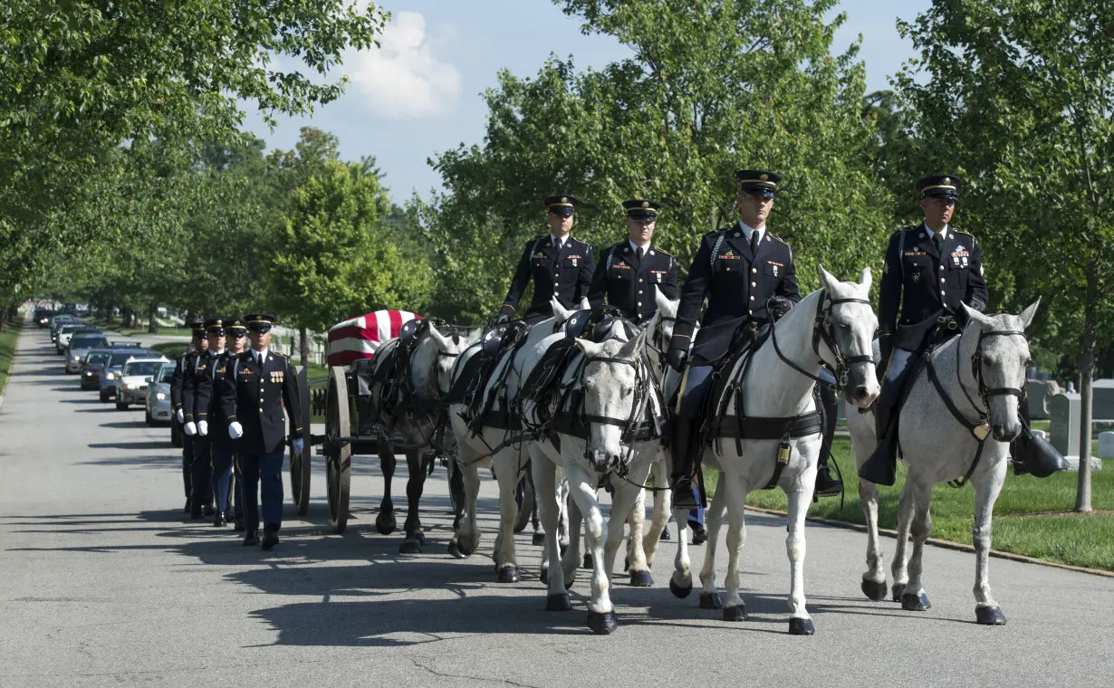 The return of horse-drawn caissons to Arlington National Cemetery is delayed for at least months