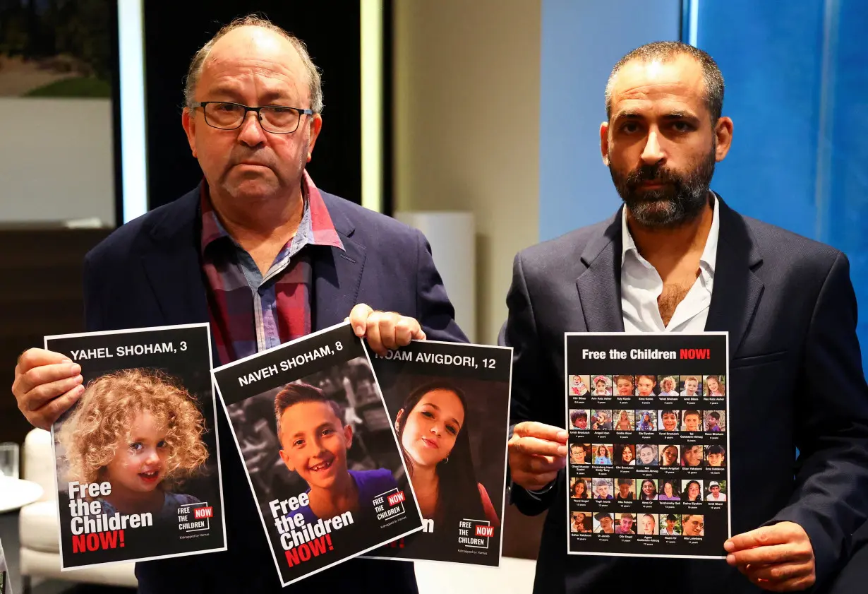 FILE PHOTO: Relatives of Hamas hostages attend an event held by Academy of the Konrad Adenauer Foundation, in Berlin