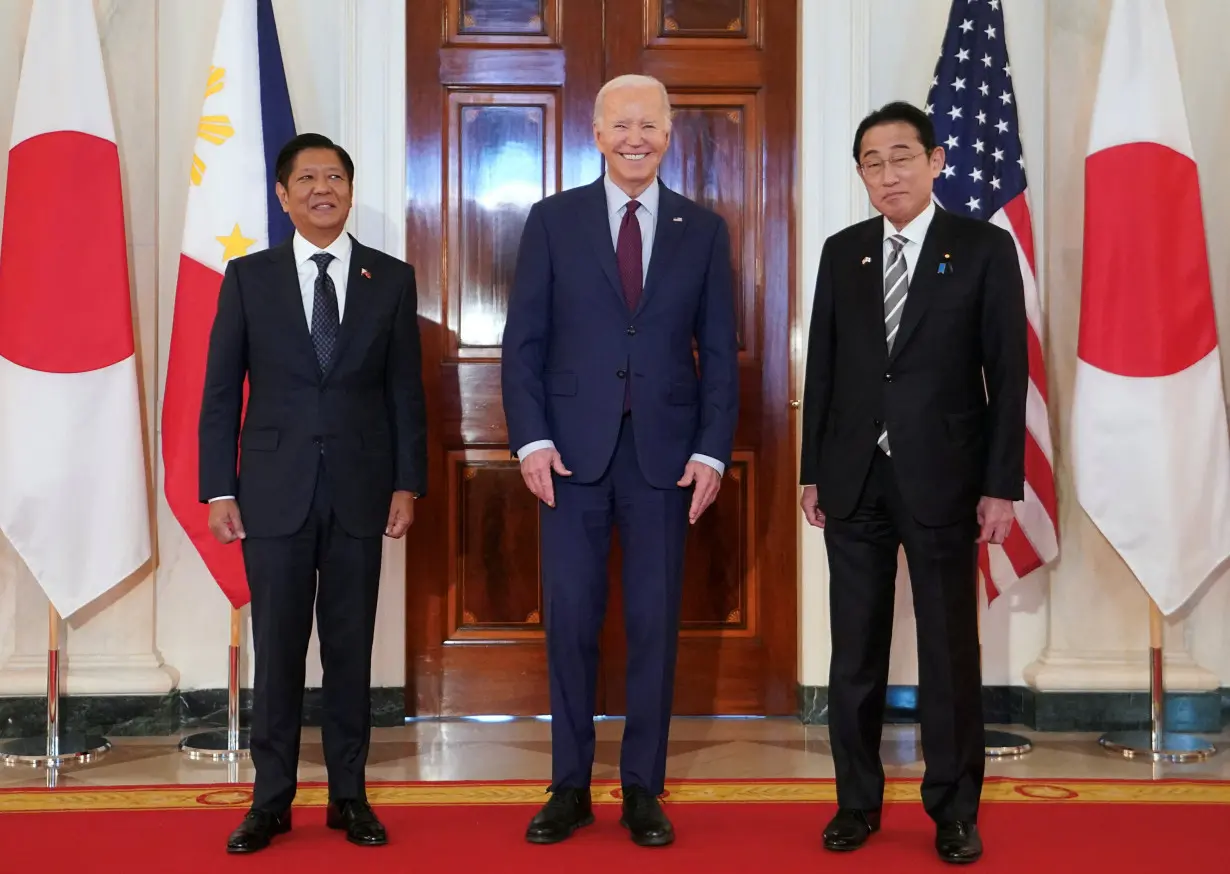 Biden meets with Japan Prime Minister Kishida and Philippine President Marcos Jr. in Washington