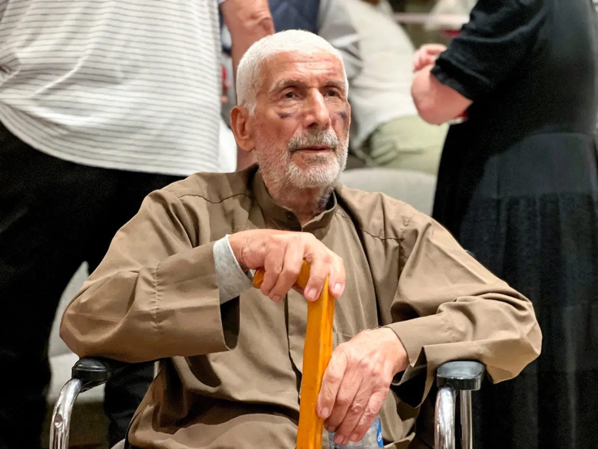 Palestinian-American Youssef Nimr, 87 years old is seen during an interview with reuters, amid the ongoing conflict between Israel and Hamas, in Cairo