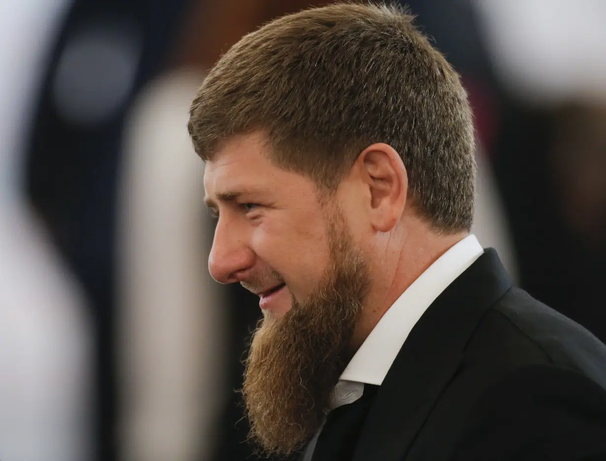 Head of Russia's Chechnya Kadyrov waits before annual state of nation address attended by Russian President Putin at Kremlin in Moscow