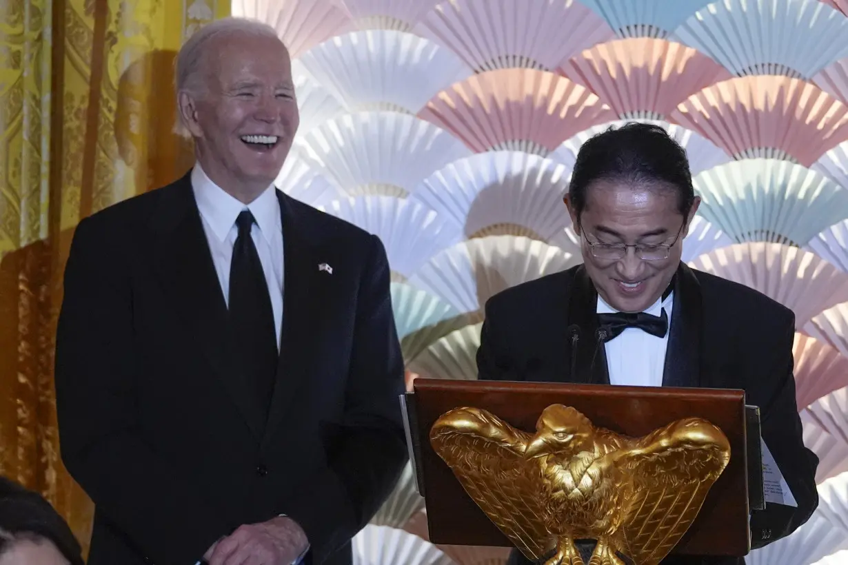 Guests at the state dinner for Japan's prime minister will share the feel of walking over a koi pond