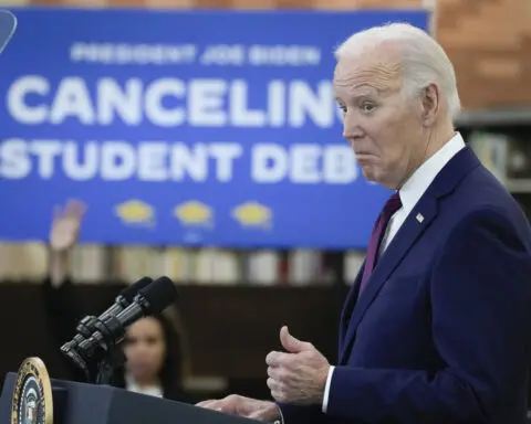 Biden is showcasing student loan relief efforts as he campaigns in California