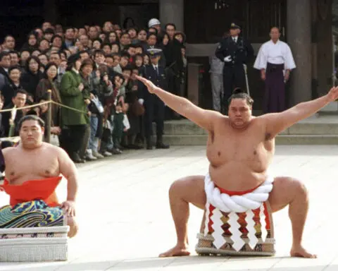 Hawaii-born sumo champion Akebono Taro dies of heart failure at the age of 54 in Japan