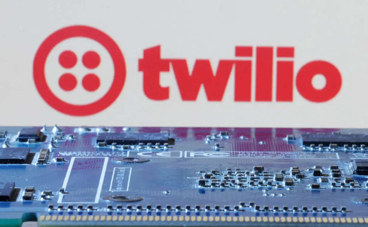 FILE PHOTO: Illustration shows Twilio logo