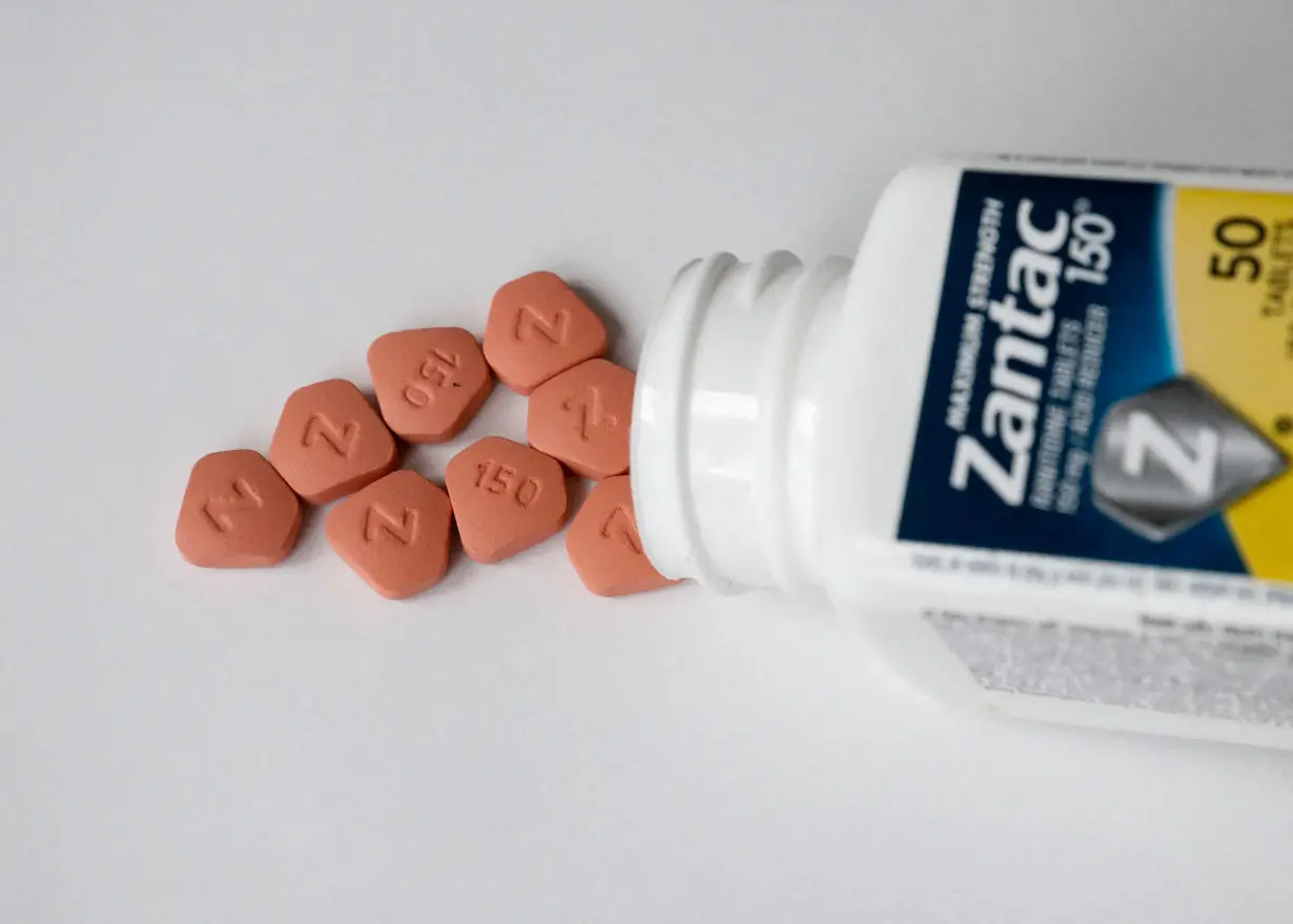 FILE PHOTO: Zantac heartburn pills are seen in this picture illustration