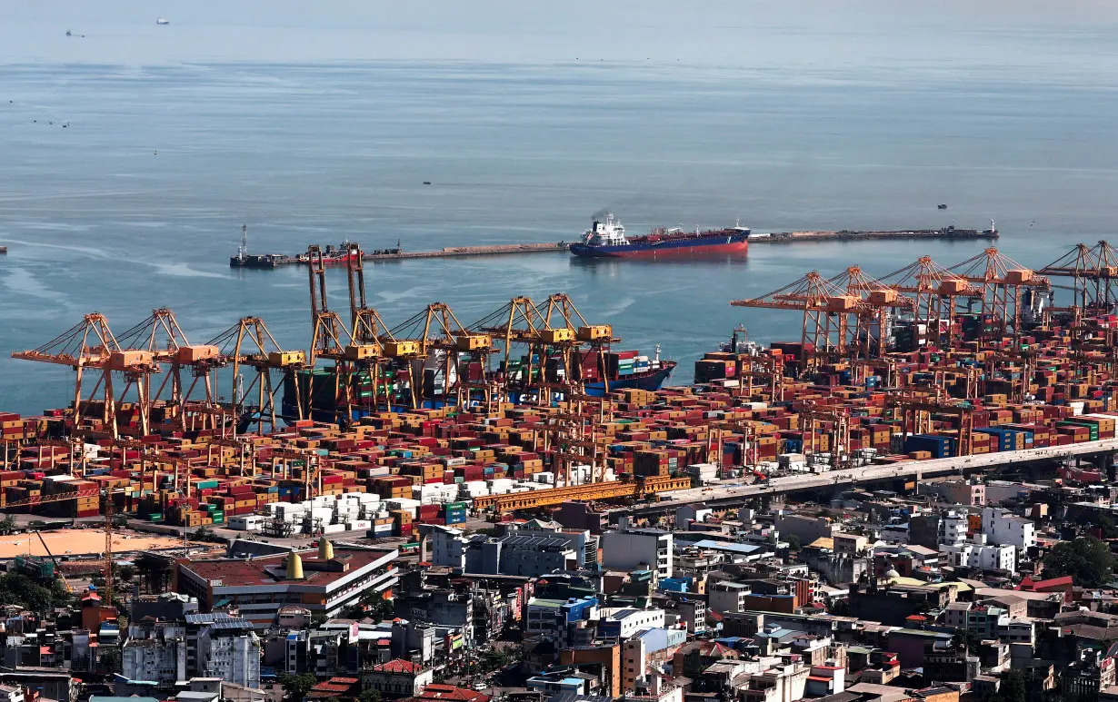 A general view of the Colombo main port