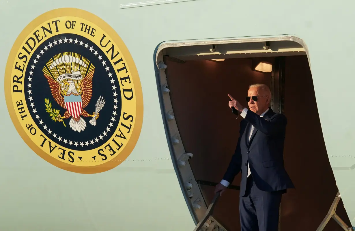 FILE PHOTO: Biden arrives in Mountain View