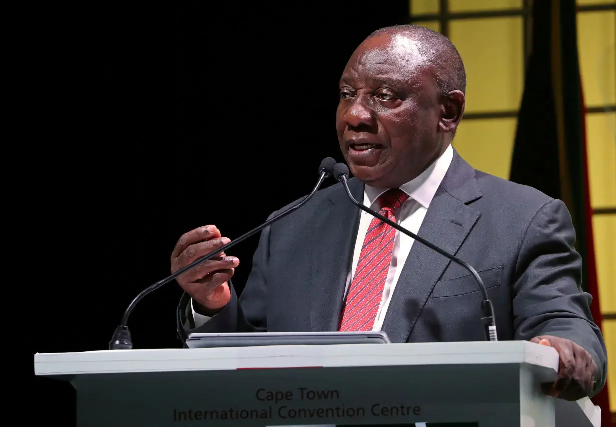 FILE PHOTO: South African President Cyril Ramaphosa in Cape Town