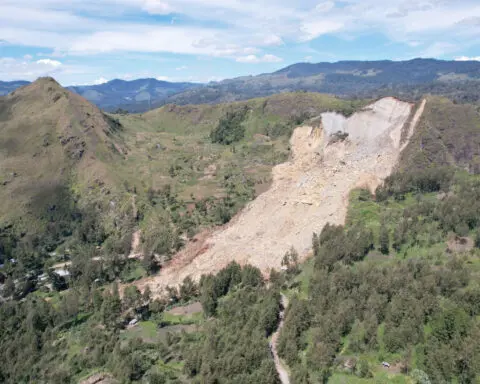 Papua New Guinea leader visits community hit by landslide