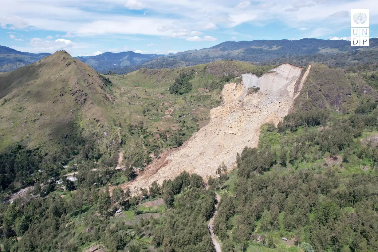 Aftermath of a landslide in Enga Province